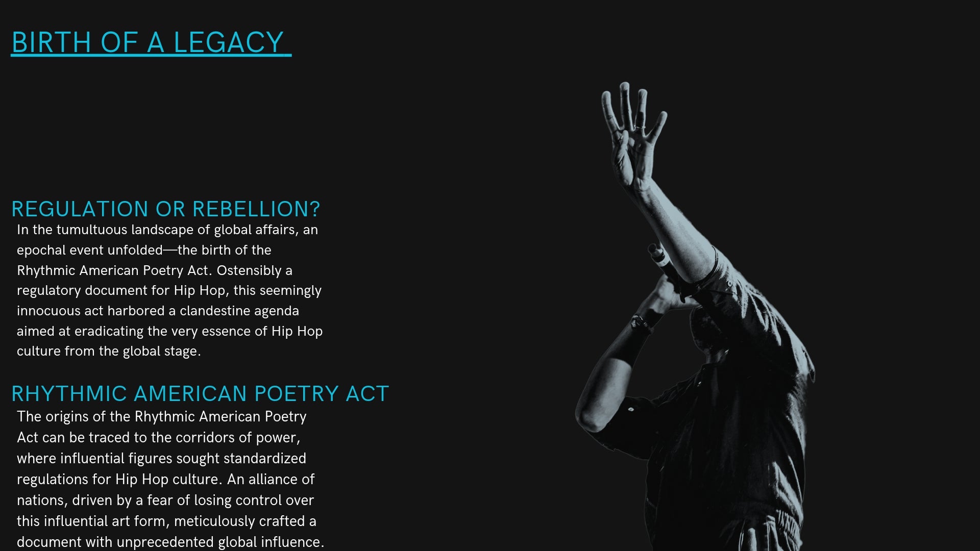 Regulation or Rebellion? The Global Signing of the Rhythmic American Poetry Act